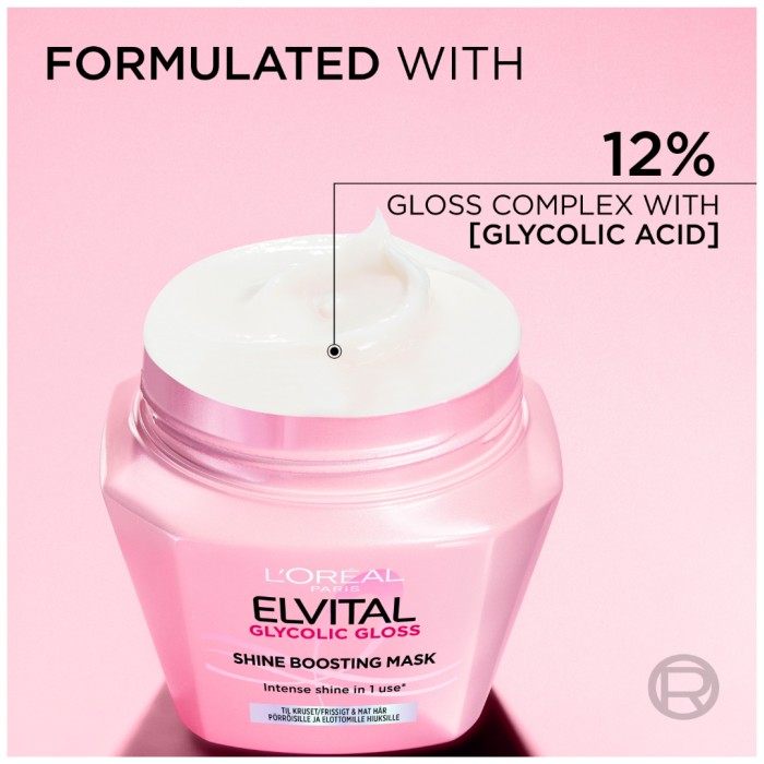 L'Oréal Paris Elvital Glycolic Gloss Shine Boosting Mask 310 ml, bild 4