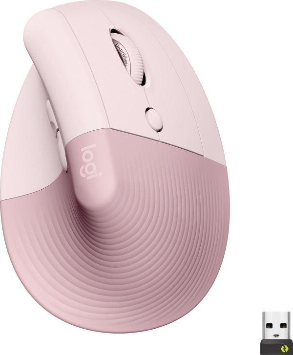 Logitech Lift Vertical trådlös mus (rosé), bild 5