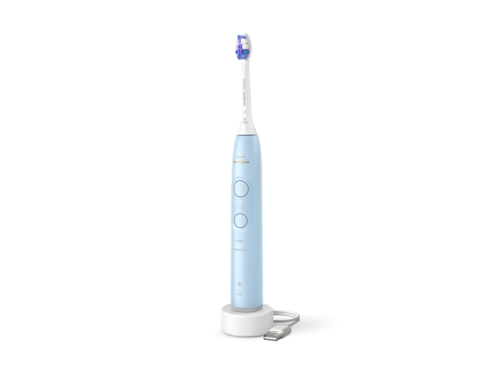 Philips eltandborste Sonicare 6100 series HX7406 - tooth brush - light blue