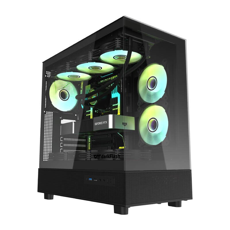 Darkflash DPX90 computer case (black) - Chassi - Miditower - Svart, bild 4