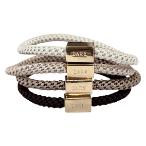 Dark Fat Hair Ties Thin 4 Pk Combo Neutral Mix