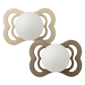 BIBS Pacifier Supreme Silicone Vanilla Glow Dark Oak Glow Size 1 2pcs, bild 3