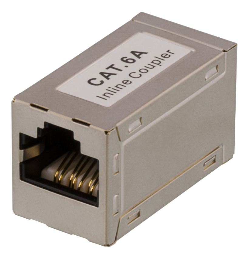 Skarvkontakt Cat6a Deltaco, FTP (skärmad), hona-hona - Silver, bild 4
