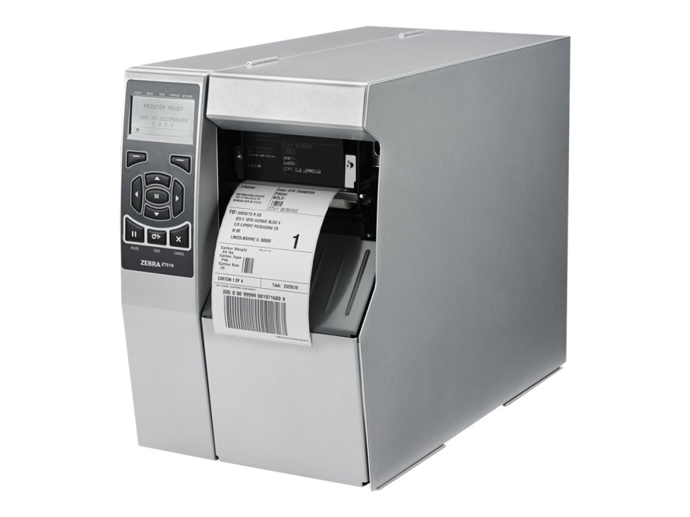 Zebra ZT510 - Etikettskrivare - direkt termisk/termisk överföring - Rulle (11,4 cm) - 203 dpi - upp till 305 mm/sek - parallell, USB, seriell, Gigabit LAN, NFC, Bluetooth 4.0 - kniv