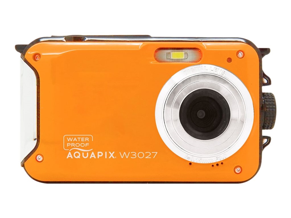 Easypix Aquapix W3027 Wave - Digitalkamera - kompakt - 5.0 MP / 30.0 MP (interpolerat) - 1080i - undervatten upp till 3 m - mörkorange