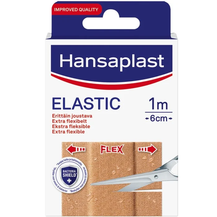 Hansaplast Elastic plåster 1 m x 6 cm, 1 st