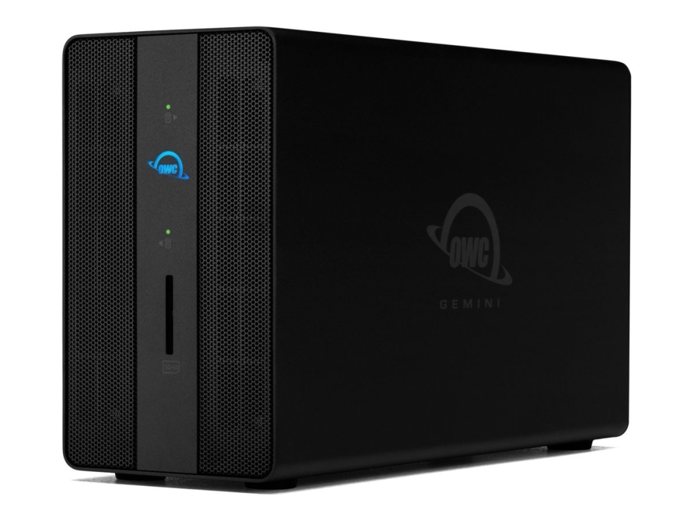 OWC Gemini - Hårddiskarray - 2 fack (SATA 6Gb/s / U.2) - Thunderbolt 3 (extern) - TAA-kompatibel