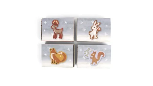 Filibabba - 4 Puzzles Wonderful Winter Forest friends - (FI-03793), bild 3