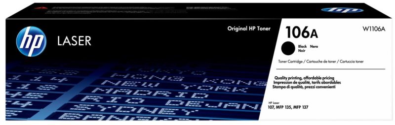 HP 106A 1 Styck Original, svart hpw1106a