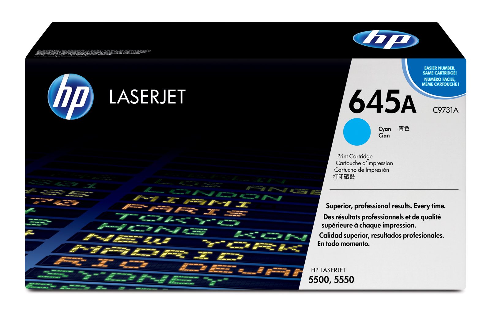 HP 645A Cyan, Color LaserJet 5500/5550, 12000 sidor, bild 3