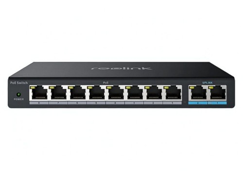 Reolink – 10-portars PoE Switch – 120W Effektstyrning – Svart, bild 2