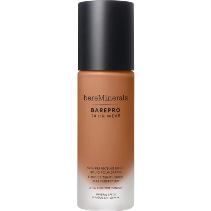 bareMinerals BAREPRO 24HR Skin-Perfecting Matte Liquid Foundation SPF 20 Medium Deep 45 Neutral Medium Deep 45 Neutral