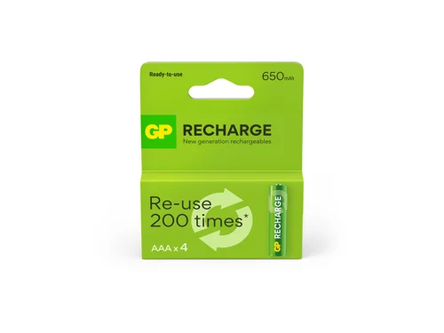 GP Recharge Rechargeable Battery, Size AAA, 650 mAh, 4-pack, bild 3