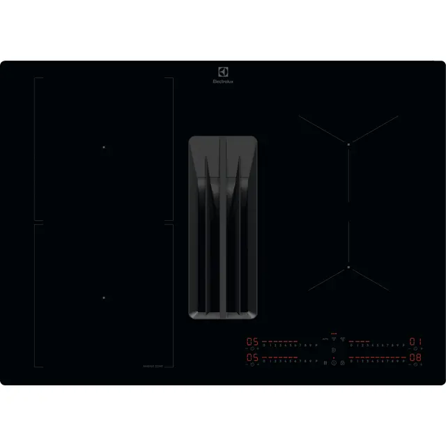 Electrolux 600-serien HHHB760S induktionshäll med inbyggd fläkt