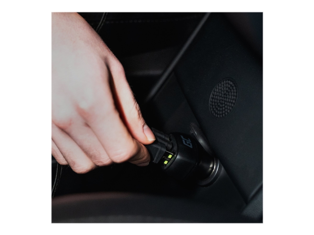 Green Cell PowerRide 54W Billaddare – 3x USB, Ultra Charge – Svart
