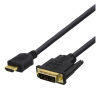 HDMI till DVI-D-kabel, 2 meter - Svart