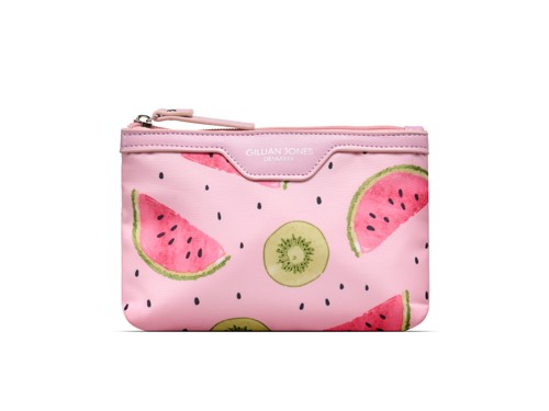Gillian Jones - Urban Travel sminkväska - Vattenmelon & Kiwi - L19 × H13 × W2 CM, bild 2