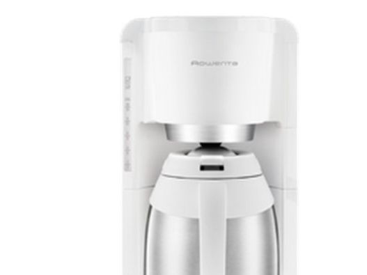 Rowenta CT3811, Droppande kaffebryggare, 1,25 l, Malat kaffe, 850 W, Rostfritt stål, Vit