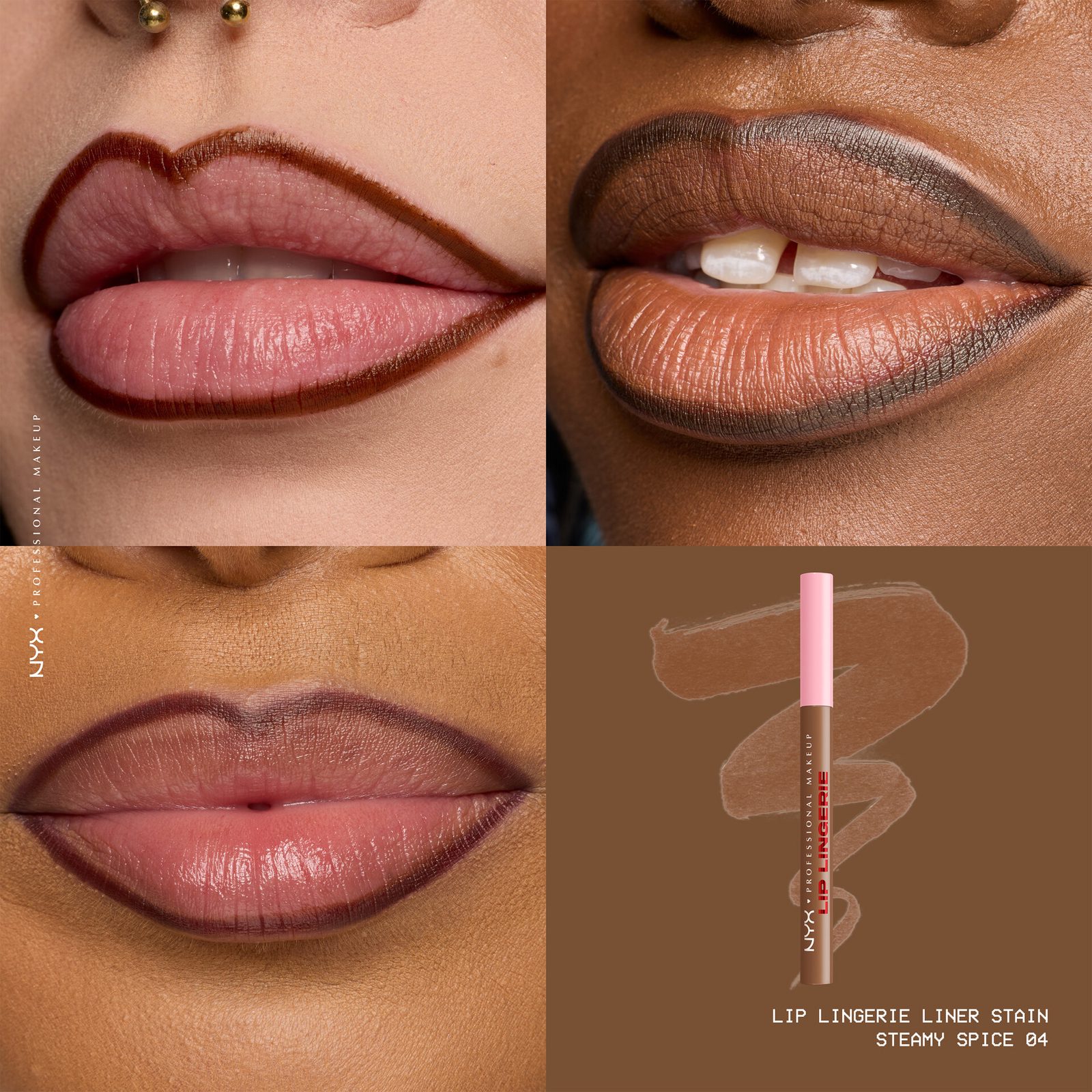 NYX PROFESSIONAL MAKEUP Lip Lingerie Liner Stain 04 Steamy Spice, bild 3
