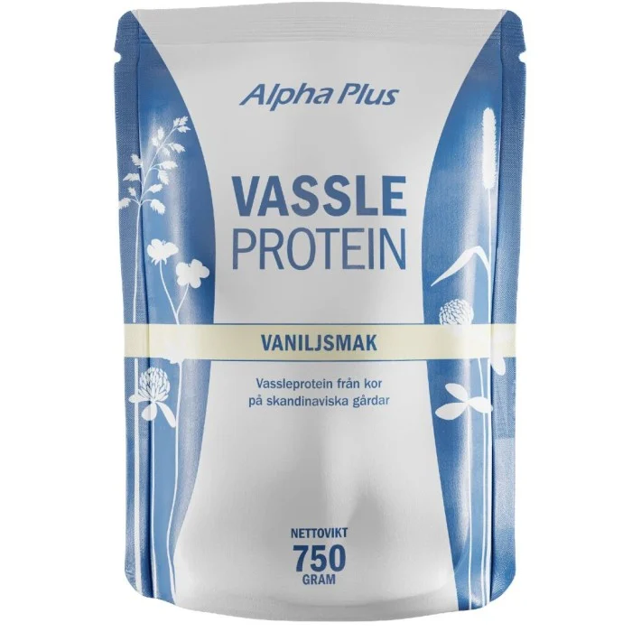 Alpha Plus Vassleprotein vaniljsmak 750 g