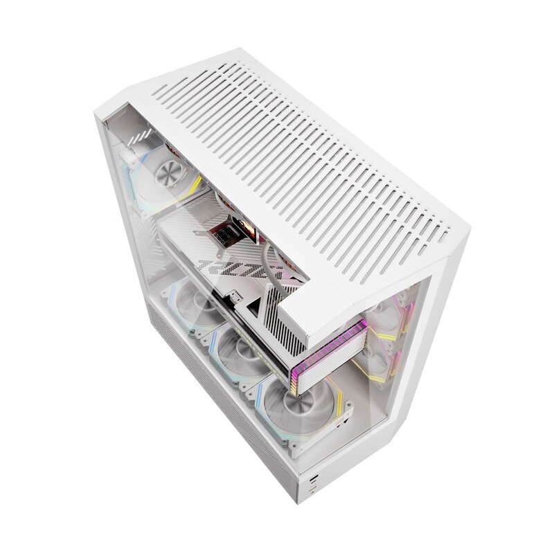 Darkflash DS900WS ATX Computer Case - Chassi - Vit, bild 2
