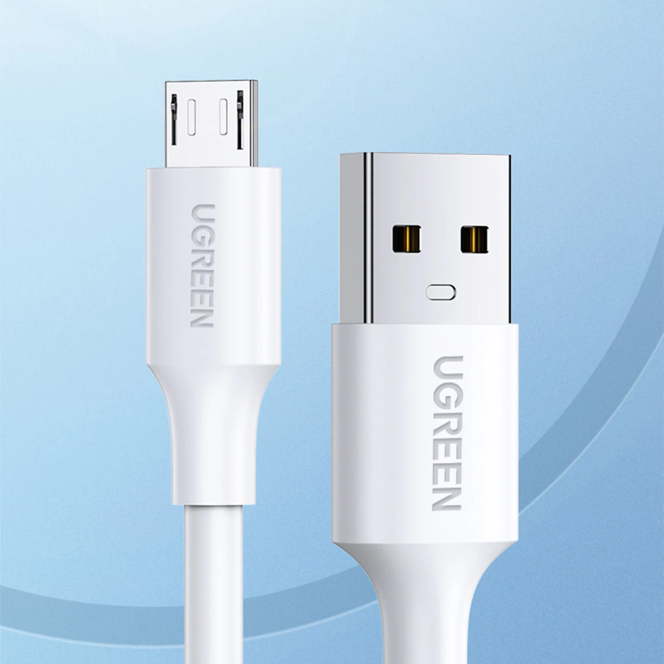 Ugreen USB-A till Micro USB kabel 2A, 2m - Vit, bild 2