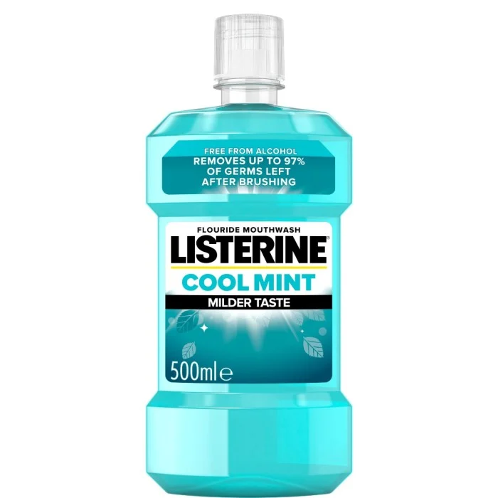 Listerine Milder Taste Milder Taste Mouthwash Cool Mint 500 ml