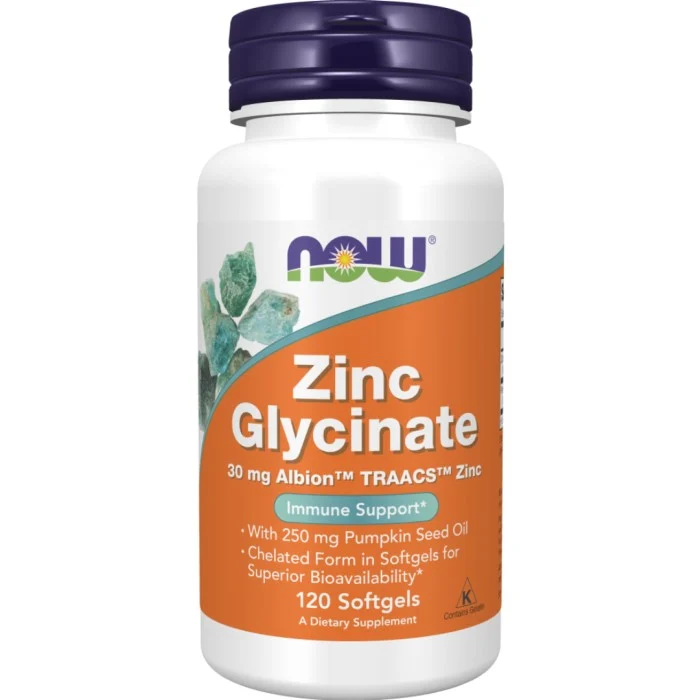 NOW Zinc Glycinate 30 Mg 120 st