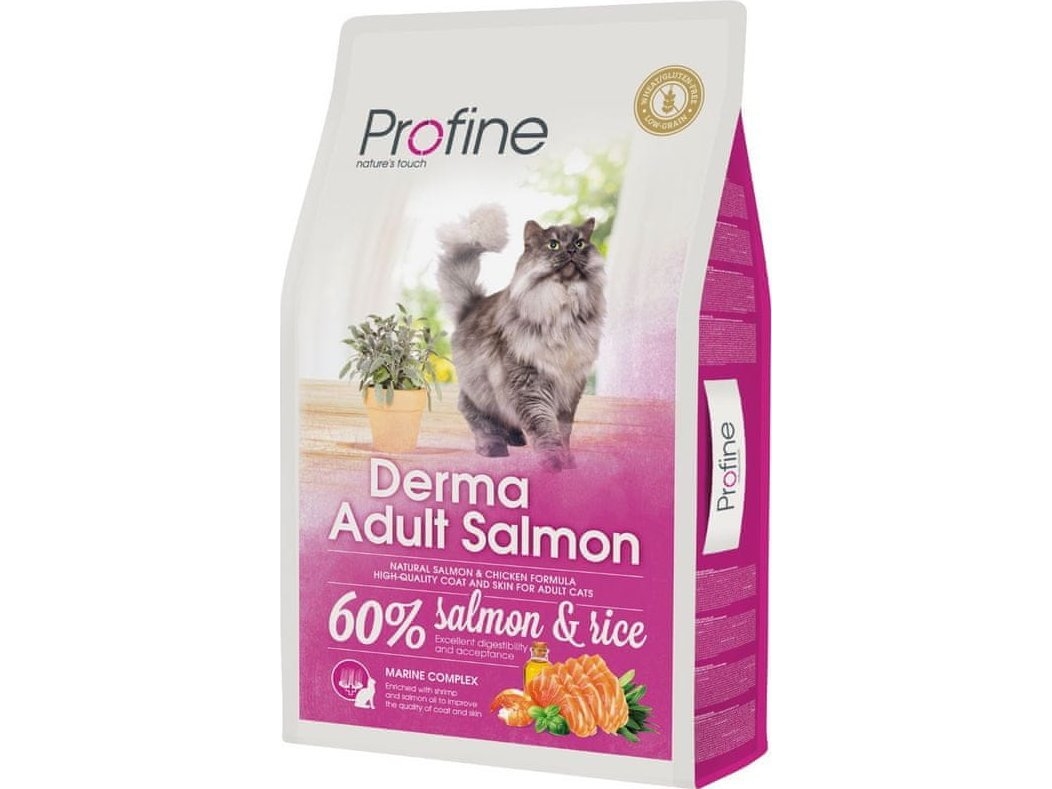 Profine Cat Derma Adult torrfoder för katt, lax 10 kg