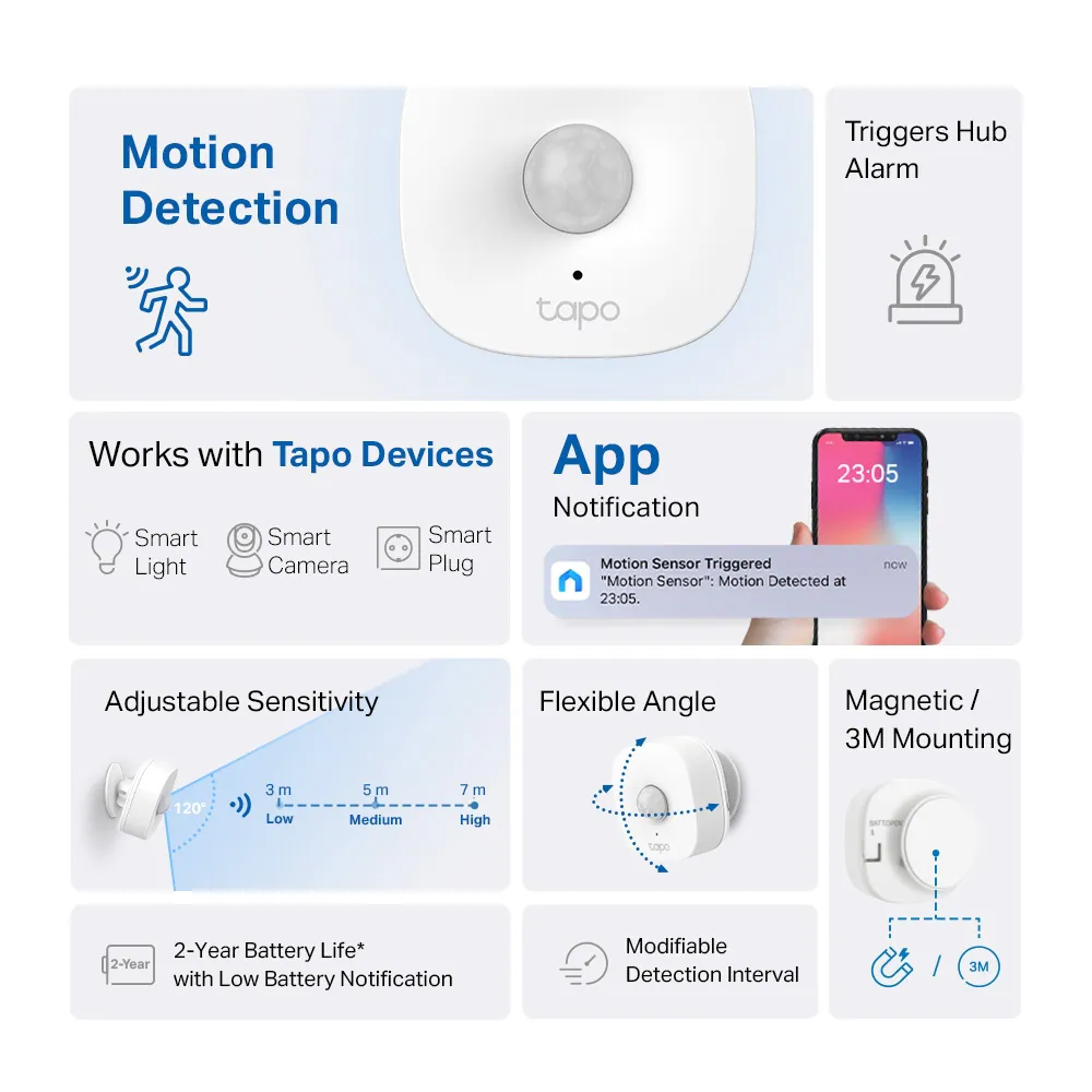 TP-Link Tapo T100 rörelsesensor, bild 3