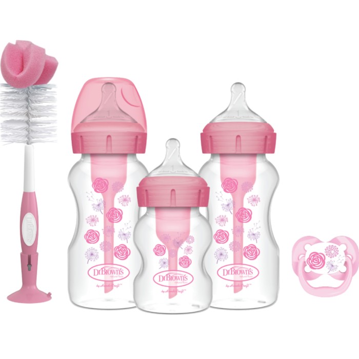 Dr.Brown WideNeck Options+ Pink Gift Set