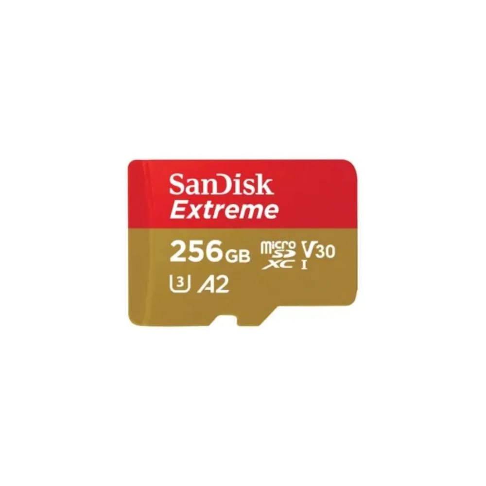 SanDisk MicroSDXC Extreme+ 256 GB minneskort A2 C10 v30