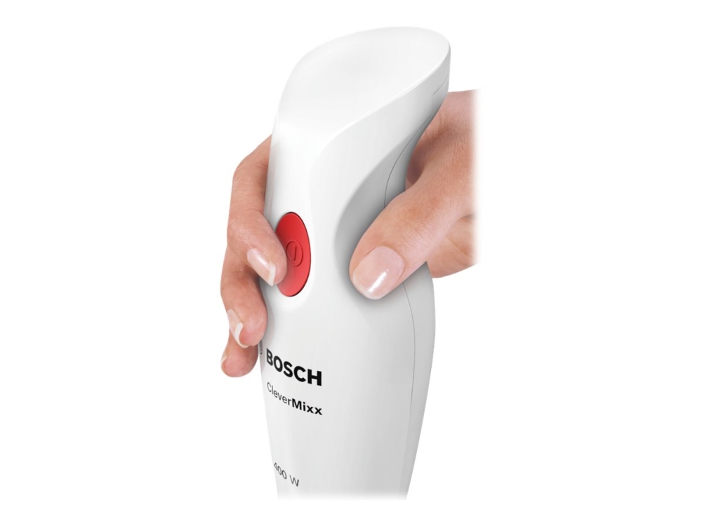Bosch CleverMixx MSM14100 - Handmixer - 400 W - vit/röd