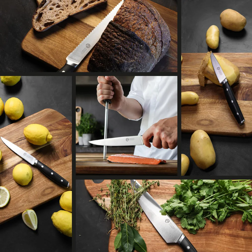 Masterchef Preformance Knivset med 15 knivar i ett knivblock - Svart - Känd från Sveriges Mästerkock, bild 3