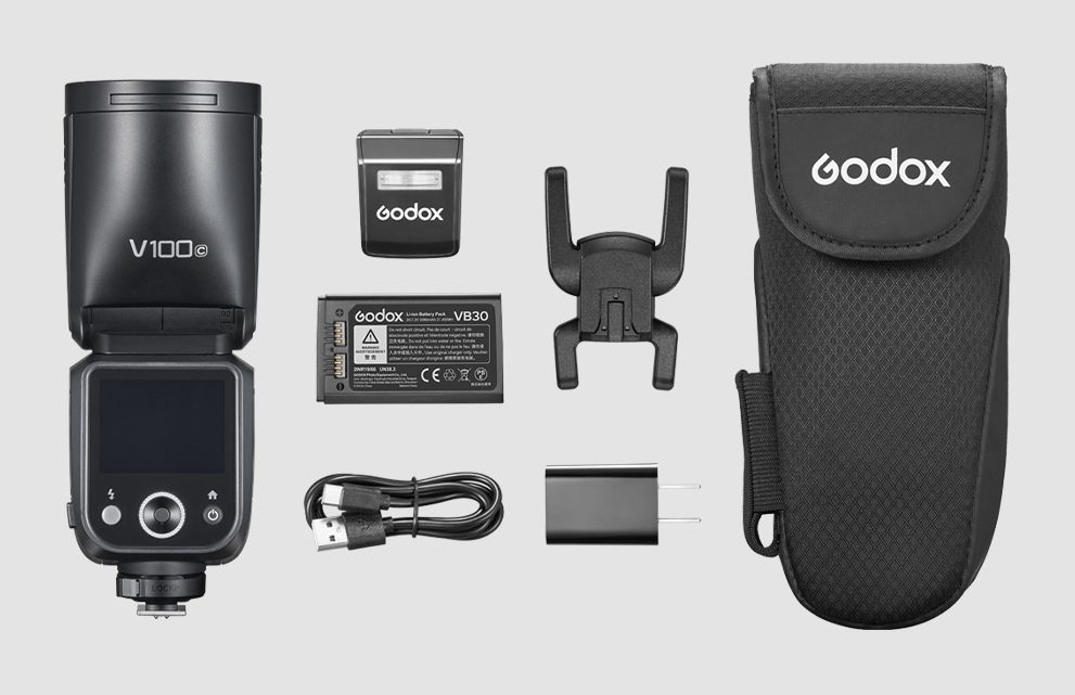Godox Speedlite V100 blixt, Nikon