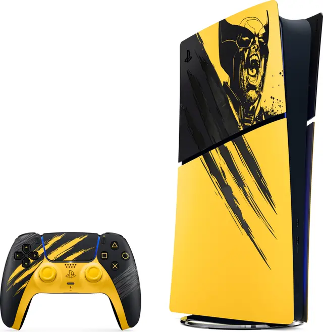 PlayStation 5 Slim Digital Edition – Marvel’s Wolverine Battle Yellow Limited Edition Bundle