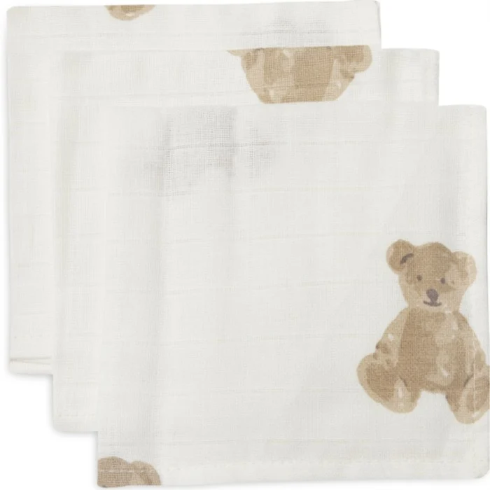 Jollein Tvättlapp Teddy Bear 3 st