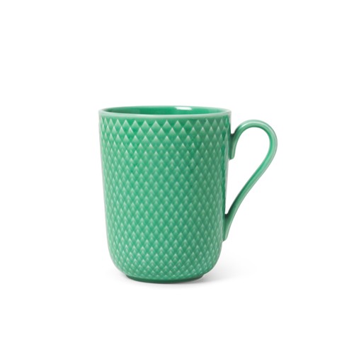 Lyngby Porcelæn - Rhombe Color Mugg med Handtag - 33 cl - Grön