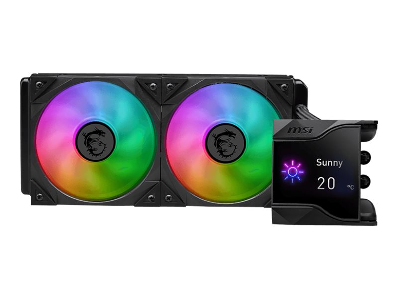 MSI MPG CORELIQUID D240 - Kylsystem med vätska till processorn - Elementstorlek: 240 mm - (för: LGA1156, LGA1155, LGA1150, LGA1151, AM4, TR4, sTRX4, LGA1200, LGA1700, AM5) - koppar - 120 mm