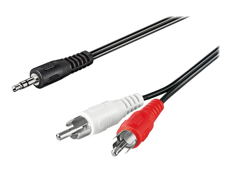 Ljudkabel 3,5 mm till 2x RCA 3 m