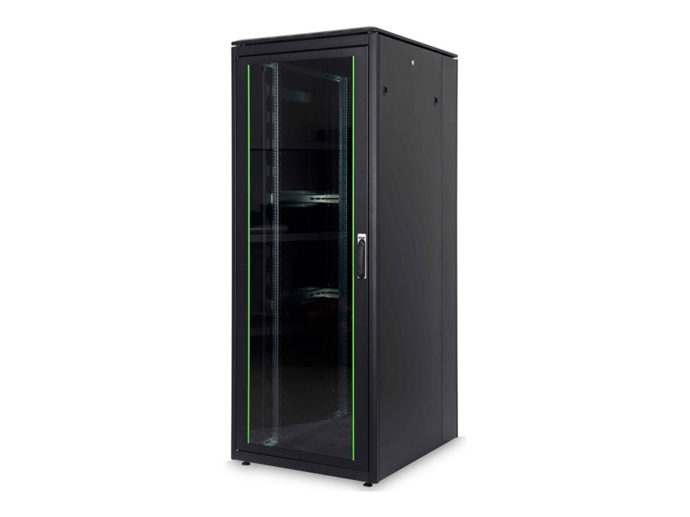 Digitus Unique DN-19 42U-8/10-B-1 - Rack skåp - svart, RAL 9005 - 42U - 19