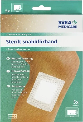 Svea Medicare Snabbförband 10 cm x 15 cm, 5 st