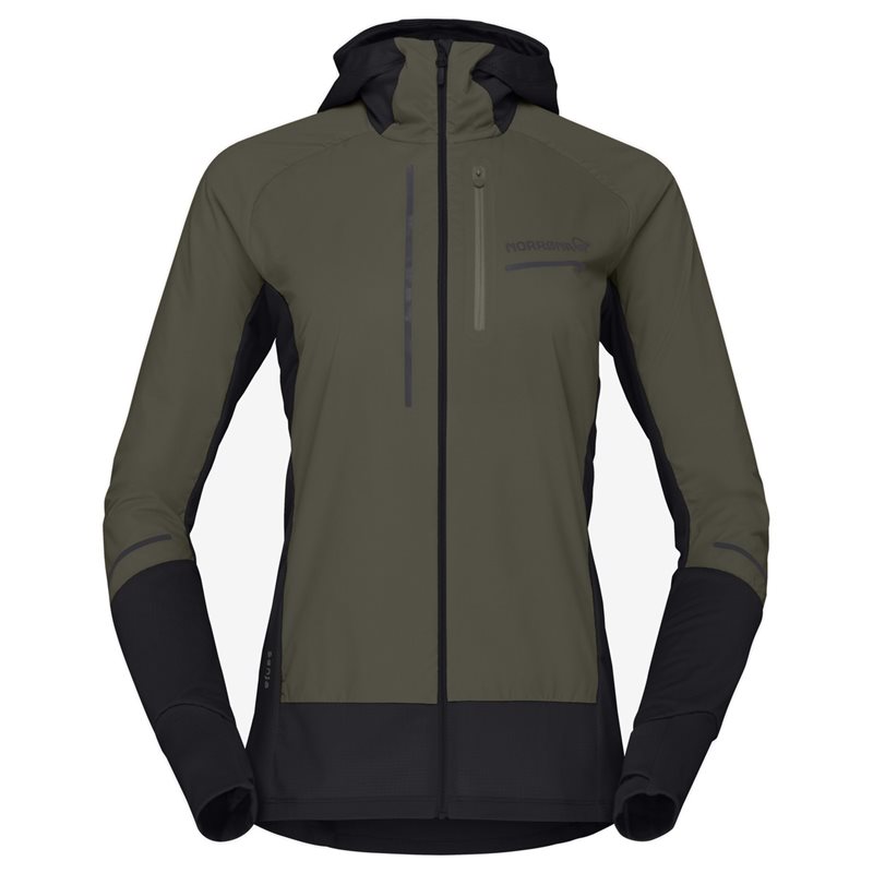 Norrøna Senja Alpha90 Zip Hood W's Olive Night - L