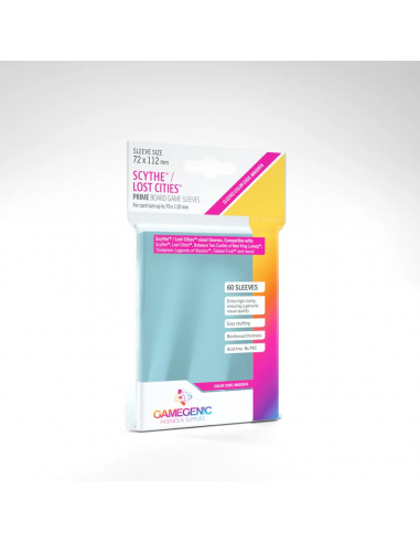 Gamegenic Prime Board Game Sleeves Magenta Scythe/Lost Cities 60 Pack (72x112mm)