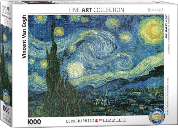 EuroGraphics pussel Vincent Van Gogh - Stjärnklar natt 1000 bitar