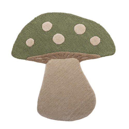Bloomingville MINI - Mushroom Rug - Green - Wool