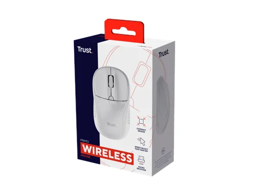 TRUST Primo wireless mouse - Matt White, bild 2
