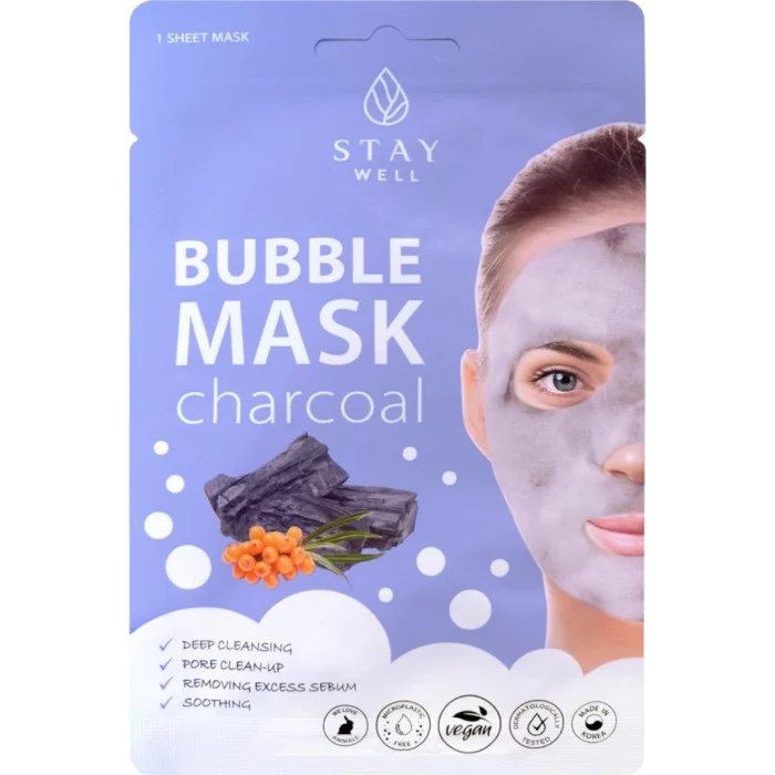 Stay Well Deep Cleansing Bubble Mask Charcoal 1 pcs, bild 2