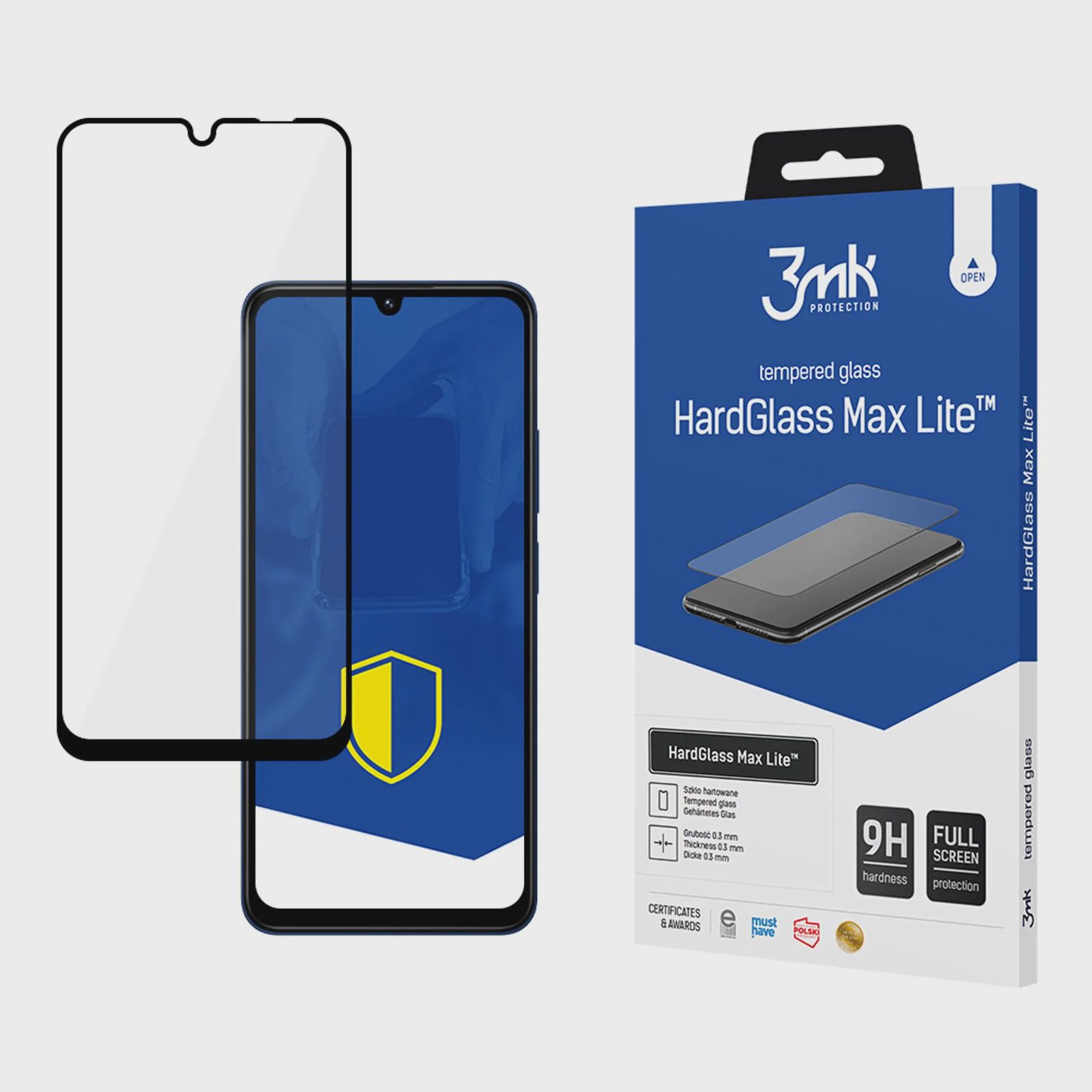 3mk HardGlass Max Lite svart härdat glas för Xiaomi Redmi 14C / Xiaomi Poco C75 / Xiaomi Redmi A4 5G