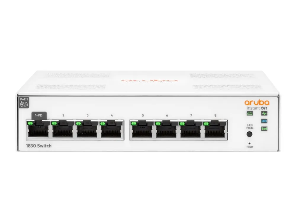 HPE Networking Instant On 1830 8G Switch - Switch - smart - 8 x 10/100/1000 - skrivbordsmodell